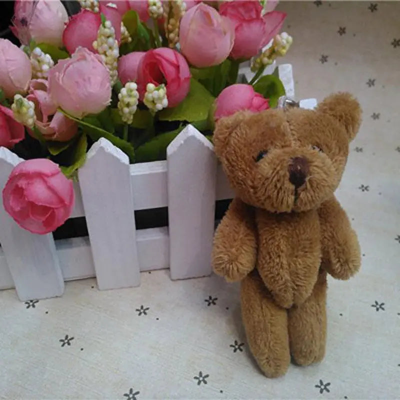 25Pcs/Lot Mini Teddy Bear Stuffed Plush Toys 8Cm Small Bear Stuffed Toys Pelucia Pendant Kids Birthday Gift Party Decor 083