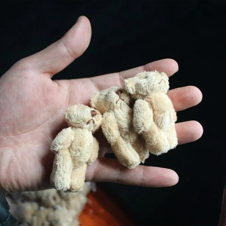 10Pc/Set 6.0Cm Stuffed Teddy Bear DIY Mini Joint Plush Bears Wedding Box Toy Doll Garment & Hair Accessories
