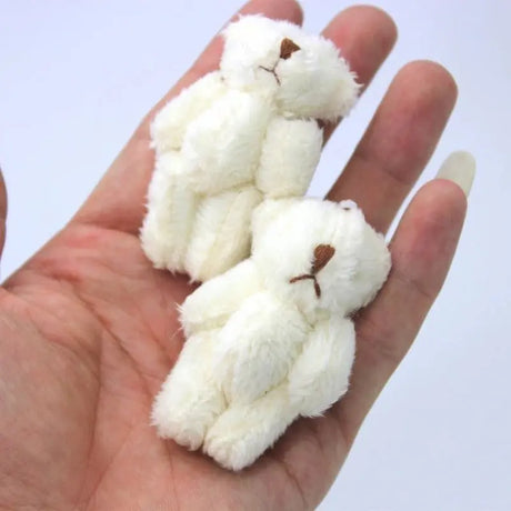 10Pc/Set 6.0Cm Stuffed Teddy Bear DIY Mini Joint Plush Bears Wedding Box Toy Doll Garment & Hair Accessories
