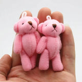 10Pc/Set 6.0Cm Stuffed Teddy Bear DIY Mini Joint Plush Bears Wedding Box Toy Doll Garment & Hair Accessories
