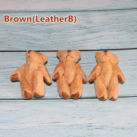 10Pc/Set 6.0Cm Stuffed Teddy Bear DIY Mini Joint Plush Bears Wedding Box Toy Doll Garment & Hair Accessories