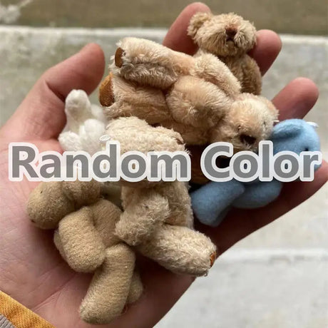 10Pc/Set 6.0Cm Stuffed Teddy Bear DIY Mini Joint Plush Bears Wedding Box Toy Doll Garment & Hair Accessories
