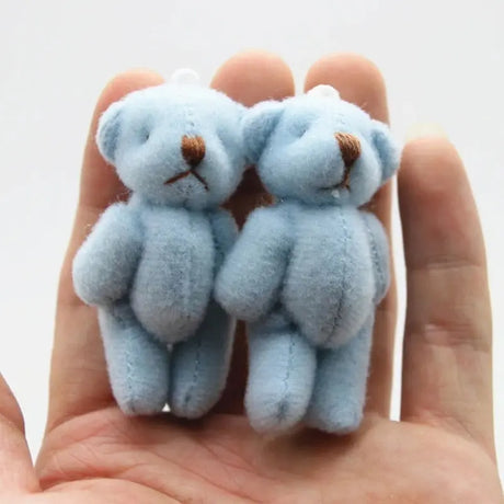 10Pc/Set 6.0Cm Stuffed Teddy Bear DIY Mini Joint Plush Bears Wedding Box Toy Doll Garment & Hair Accessories