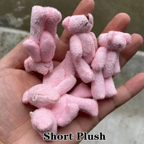 10Pc/Set 6.0Cm Stuffed Teddy Bear DIY Mini Joint Plush Bears Wedding Box Toy Doll Garment & Hair Accessories