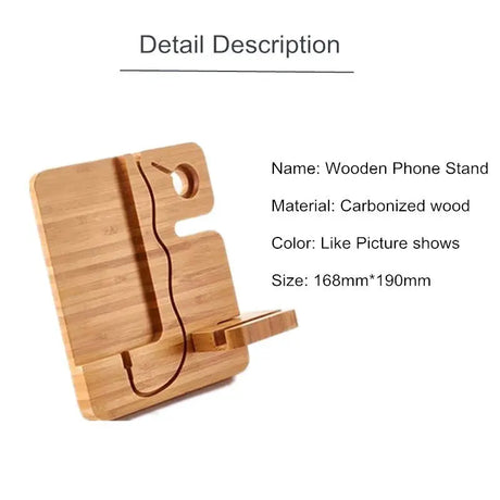 Wood Bracket Desk Dock Charging Cell Phone Stand Watch Holder for Iphone X XR 8 7 6S for Apple Watch 4 3 2 Charger Stand