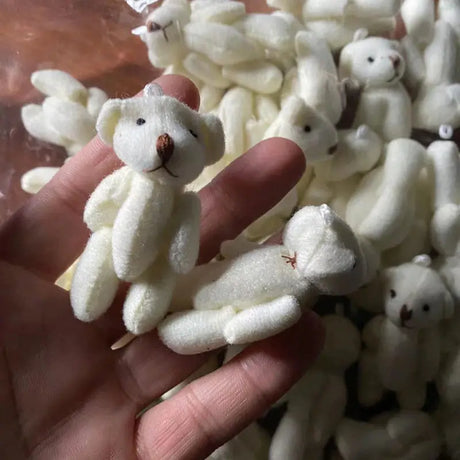 10Pc/Set 6.0Cm Stuffed Teddy Bear DIY Mini Joint Plush Bears Wedding Box Toy Doll Garment & Hair Accessories