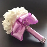 Wedding Fake Flowers Bridal Bouquets Bridesmaid Rose Centerpiece Bride Hydrangea Artificial White Lily of the Valley Supplies