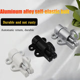 1 Pcs Aluminum Alloy White/Gray Window Gate Security Pull Ring Spring Bounce Door Bolt Automatic Latch Lock Black Grey Window