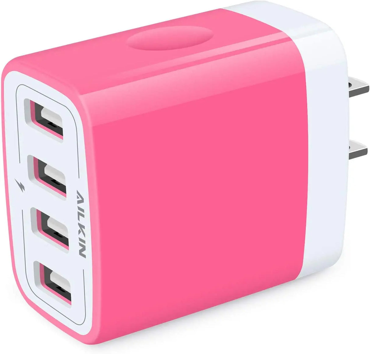 USB Wall Charger, Charging Block,  2-Pack 4.8A/5V 4 Port USB Plug Power Travel Brick Adapter for Iphone, Ipad, Samsung Galaxy, Moto, Kindle Fire, Headphones, Doorbell Android Phone Box Cube