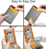 Slim Wallet Money Clip, Mens Front Pocket Wallet for Men 8 Cards 3"X4.25",Rfid Blocking,Gift Boxed