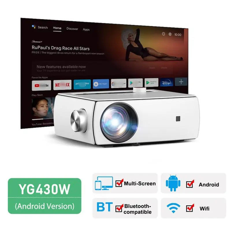 YG430 1920 X 1080P Mini Projector YG431 5G Wifi LED Portable Proyector for 2K 4K Home Theater Smart Movie Video 3D Beamer