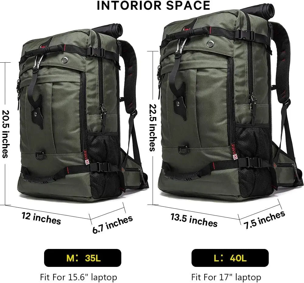 Travel Backpack, Carry on Backpack Durable Convertible Duffle Bag Fit for 15.6 Inch Laptop for Men and Women(Medium 35L)