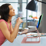 Laptop Stand, Ergonomic Aluminum Laptop Mount Computer Stand, Detachable Laptop Riser，Notebook Holder Stand Compatible with Macbook Pro/Air HP Lenovo Samsung Huawei ，All 10-17.3" Laptops(Rose Gold)