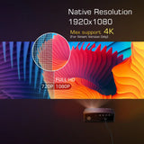 K25 Full HD 4K 1920X1080P LCD Smart Android 9.0 Wifi LED Video Home Theater Cinema 1080P Projector for Smartphone