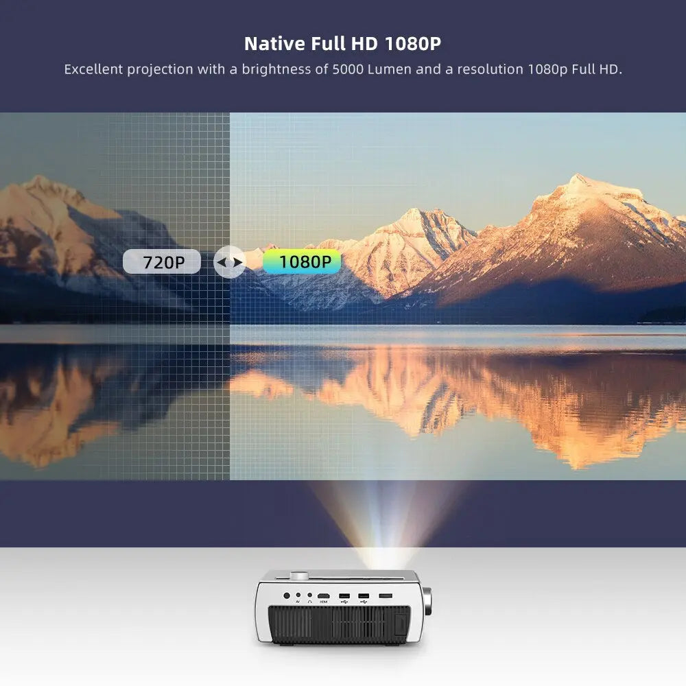 YG430 1920 X 1080P Mini Projector YG431 5G Wifi LED Portable Proyector for 2K 4K Home Theater Smart Movie Video 3D Beamer