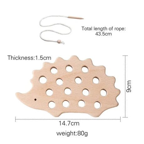 Baby Animal Threading Seesaw Toys Wooden Stacking Toys Blocks Game Montessori Hands-On Balance Ability Educational Children Gift