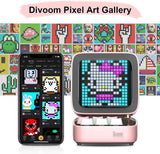 Ditoo Retro Pixel Art Game Bluetooth Speaker with 16X16 LED App Controlled Front Screen (Pink)