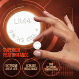 - Pack of 24 LR44 Batteries AG13 SR44 357 303 Premium Alkaline Non Rechargeable Button Battery, 1.5 Volt Small Batteries for Watches Clocks & Electronic Devices