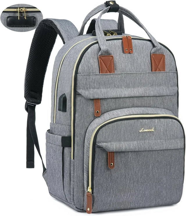 Unisex Anti-Theft 15.6” Laptop Backpack with Lock - for Travel, Business, College, and Outdoor