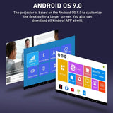 HD Portable Mini 3D 4K DLP Projector Android 9.0 5G WIFI Mobile Pocket Beamer Smartphone Home Video Game Proyector