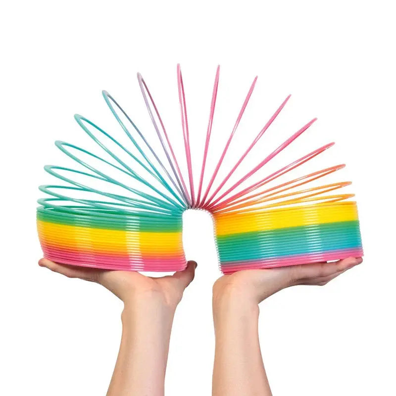 Color Rainbow Circle Magic Circle down Stairs Creative Decompression 7 Color Spring Ring Children'S Toys Birthday Present