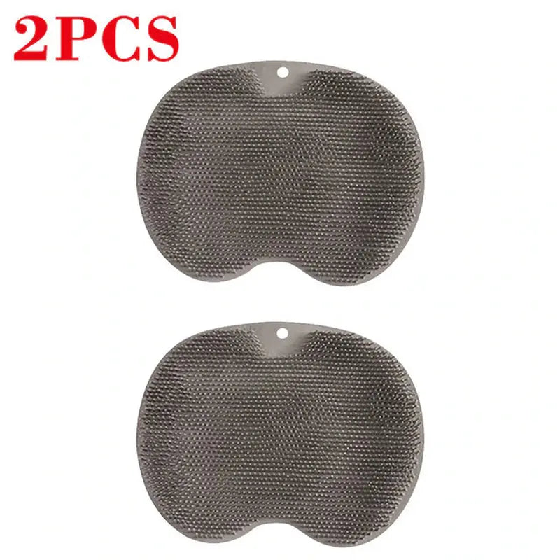 2 PCS Exfoliating Shower Massage Scraper Back Massage Brush Silicone Foot Scrubber Suction Cup Non-Slip Bath Mat Body Cleansing