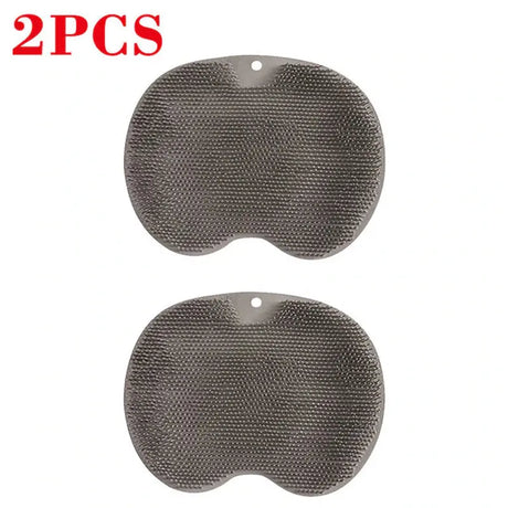 2 PCS Exfoliating Shower Massage Scraper Back Massage Brush Silicone Foot Scrubber Suction Cup Non-Slip Bath Mat Body Cleansing