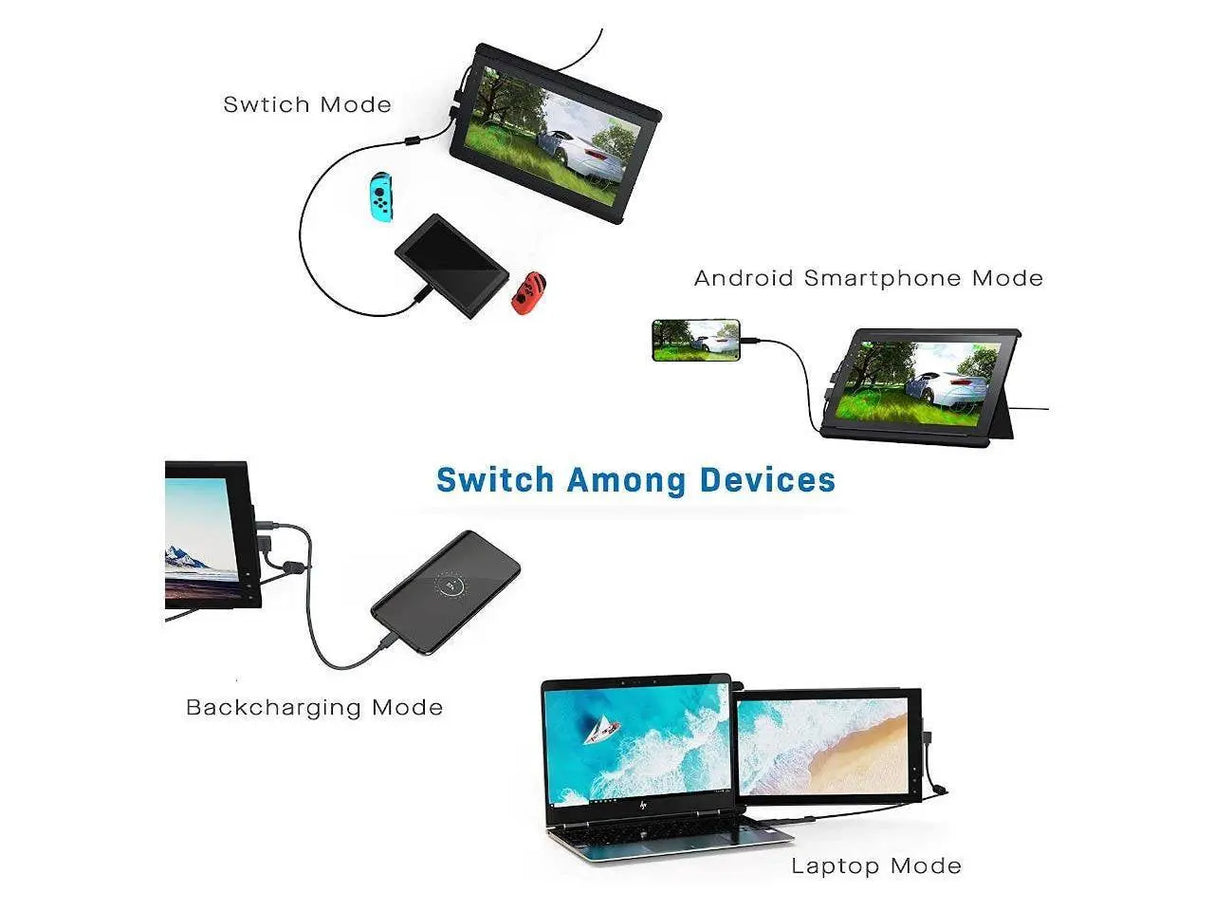 101-1003P01 Trio Portable 12.5 Inch Monitor Extension for Laptops