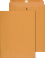 Clasp Envelopes - 10X13 Inch Brown Kraft Catalog Envelopes with Clasp Closure & Gummed Seal – 28Lb Heavyweight Paper Envelopes for Home, Office, Business, Legal or School 15 Pack 10X13, Brown Kraft