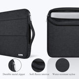 13 13.6 Inch Laptop Sleeve Case Compatible with Macbook Air/Macbook Pro 13 M2/M1,13.5 Surface Laptop 5/4, Surface Pro X / 9/8, Ipad Pro 12.9, Waterproof Computer Bag Cover with Handle, Black