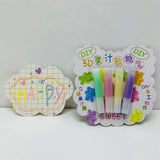 3D Magic Popcorn Pens Puffy Paint Bubble Pen for Greeting Birthday Cards Kids Children 3D Art Pens Kids Gifts School Stationery