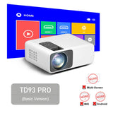 Td93Pro Projector Full HD 1080P Portable 2K 4K Video Wifi Projector TD93 Pro Home Theater Cinema 3D Smart Phone Beamer