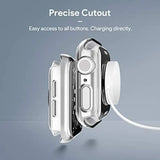2 Pack  for Apple Watch Case 40Mm Series SE, 6, 5, 4 with Built-In Tempered Glass Screen Protector, Ultra-Thin All around Protective Glass Screen Cover for Iwatch 40Mm, Clear