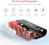 3-Socket 200W 12V/24V DC Cigarette Lighter Power Adapter with 6A 4-Port Car USB Splitter Charger,Samsung Galaxy S9