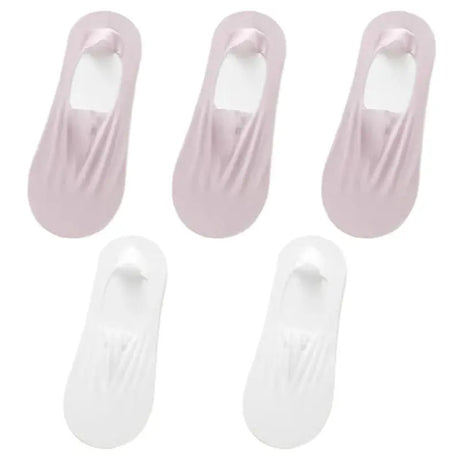 5Pairs Women Invisible Boat Socks Breathable Silicone Non-Slip Ultra-Thin Sock Slippers High Quality Elastic Ice Silk Low Sox