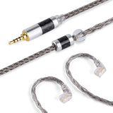 Zonie 16 Core Silver Plated Cable SPC Earphone Cable for KZ ZS10 PRO, ZSX, ZSN Pro, ZS10 Pro Nf2U, Recessed 2Pin Iems(Recessed 2Pin, 2.5Mm, Grey)