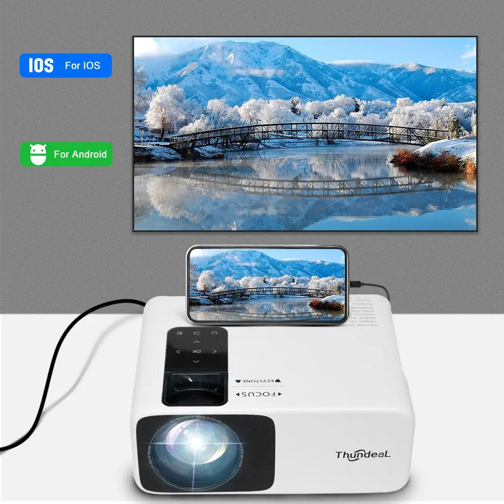 Td93Pro Projector Full HD 1080P Portable 2K 4K Video Wifi Projector TD93 Pro Home Theater Cinema 3D Smart Phone Beamer