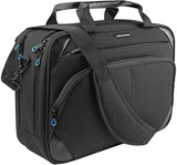 Laptop Bag 15.6 Inch Laptop Briefcase Laptop Messenger Bag Water Repellent Computer Case Laptop Shoulder Bag Durable Tablet Sleeve with RFID Pockets for Business/College/Women/Men-Black/Blue