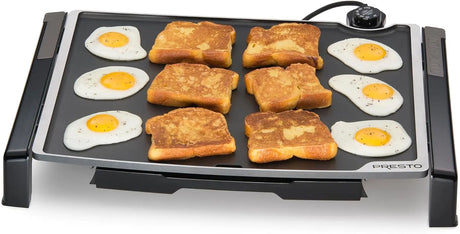 , 19" X 15" 07073 Electric Tilt-N-Fold Griddle, 19", Black