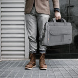 17 Inch Laptop Briefcase, Business Water Resistant Briefcase Carry on Case for for Men Women, Durable Professional Lightweight Portable Gifts Carry on Computer Bag with Strap, Grey