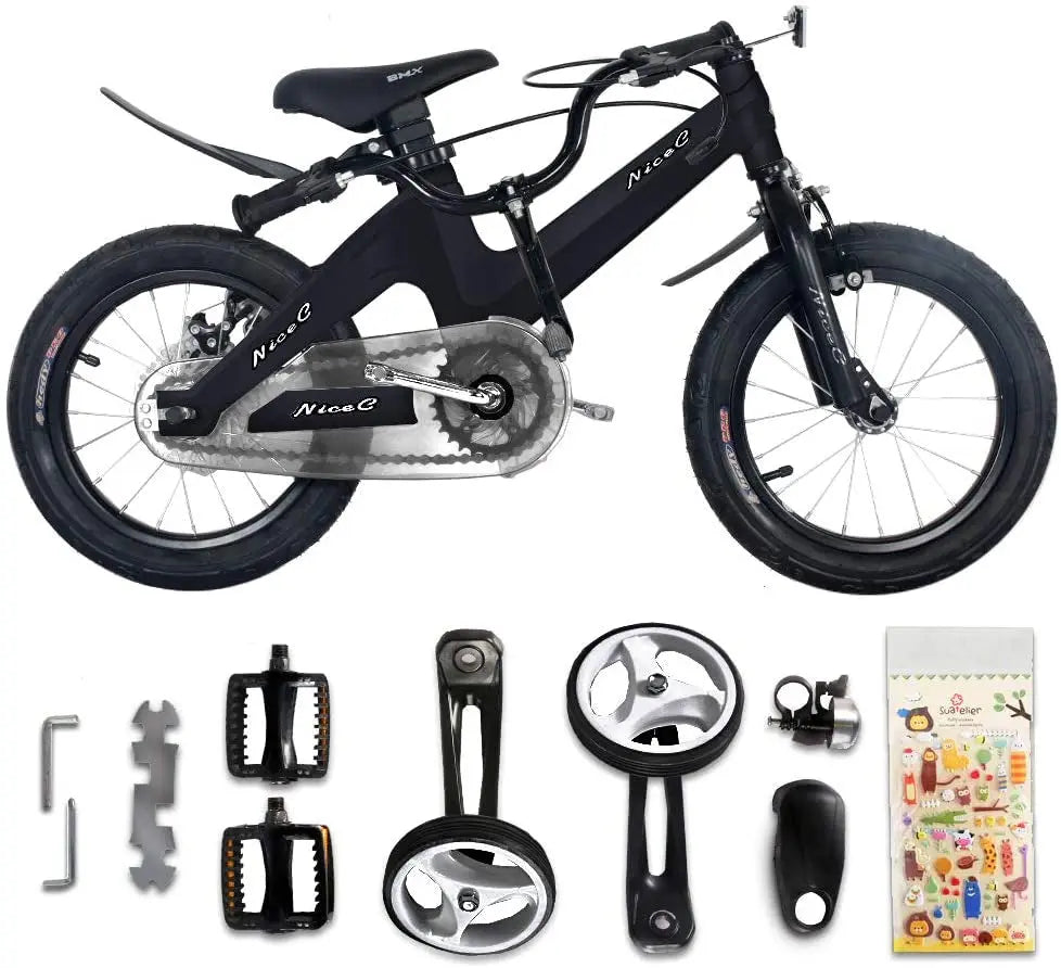 Training Wheel Bike, Kids Bike Boys Girls, BMX Mountain with Dual Disc Brake 12-14-16-18 Inch
