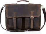 16 Inch Leather Briefcase Laptop Messenger Bags for Men and Women Best Office School College Satchel Bag