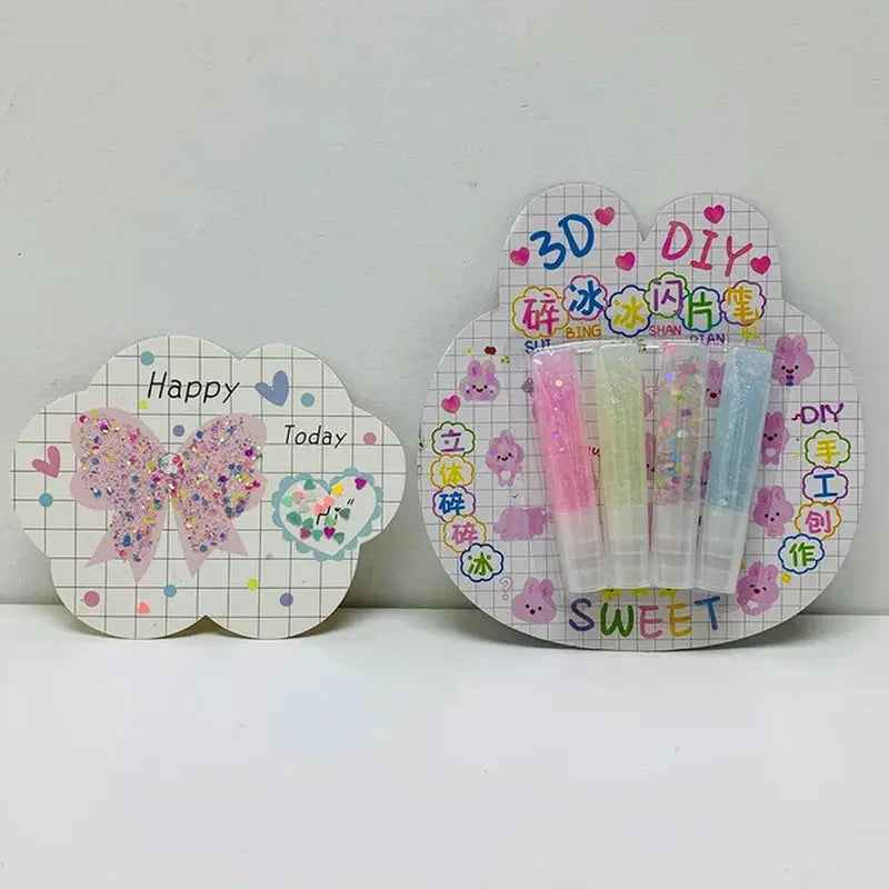 3D Magic Popcorn Pens Puffy Paint Bubble Pen for Greeting Birthday Cards Kids Children 3D Art Pens Kids Gifts School Stationery