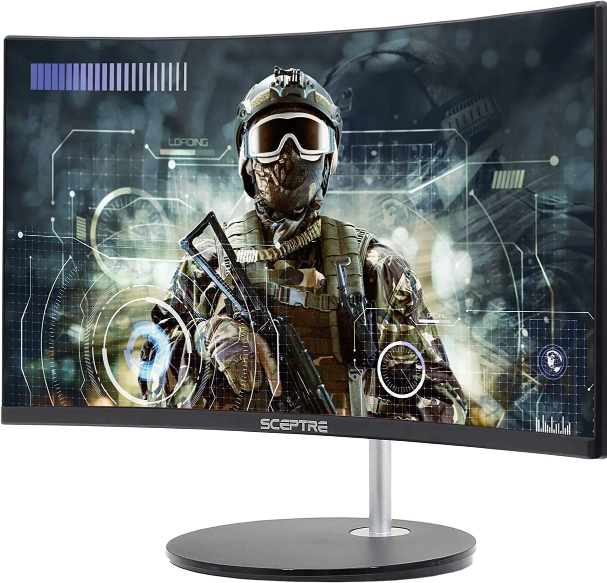 Curved 24-Inch Gaming Monitor 1080P R1500 98% Srgb HDMI X2 VGA Build-In Speakers, VESA Wall Mount Machine Black (C248W-1920RN Series)
