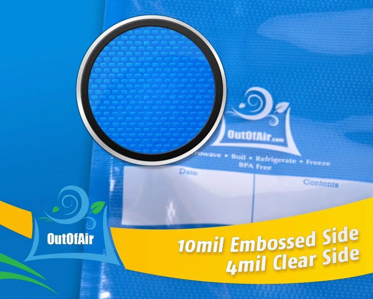 100 Vacuum Sealer Bags: Pint Size (6" X 10") by  Works with Foodsaver & Other Machines - 33% Thicker BPA Free, Commercial Grade, 6 X 10 Inches