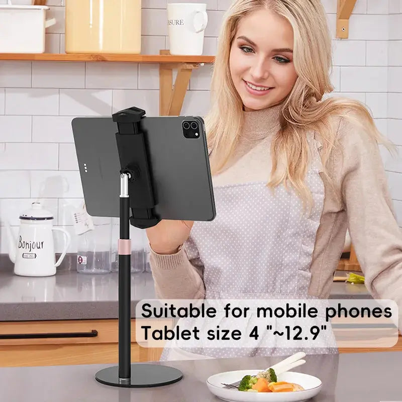 Portable Monitor Stand Height Adjustable Vesa Monitor Tablet Stand Free Standing Low Profile Desk Mount Monitor Support