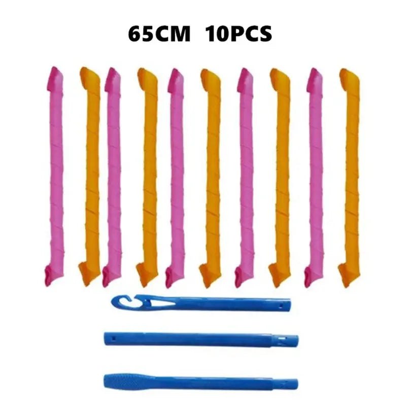 10Pcs Heatless Hair Curler No Heat Hair Rollers Sleeping Soft Spiral Curls Lazy Perm Curling Rod Wave Formers Hair Styling Tools