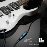 1/4 to 3.5Mm Headphone Adapter, TRS 6.35Mm Female to 3.5Mm Male 1/8 to 1/4 Stereo Audio Adapter for Amplifiers, Guitar, Piano, Home Theater Devices to Phone, Laptop, Headphones - 12Inch/30Cm