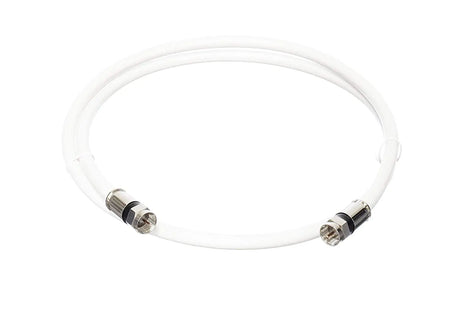 3 Feet, White - RG6 Coax Cable for TV - 3 FT Coaxial Cable for TV - Flexible Coaxial Cable - Short Coaxial Cable 3 Feet - CL2 Coaxial TV Cable - Dual-Shielded Coax - 3 Foot (0.9 Meters), White