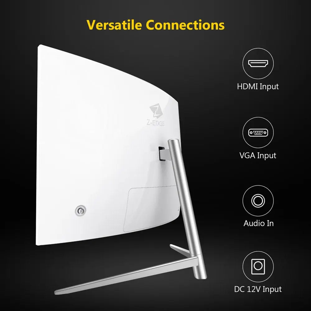 U24C 24-Inch Curved Monitor Full HD LED Monitor 1920X1080 75Hz 5Ms VGA+HDMI Port Dual Speaker